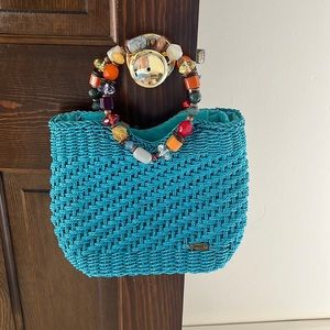 Cappelli turquoise handbag